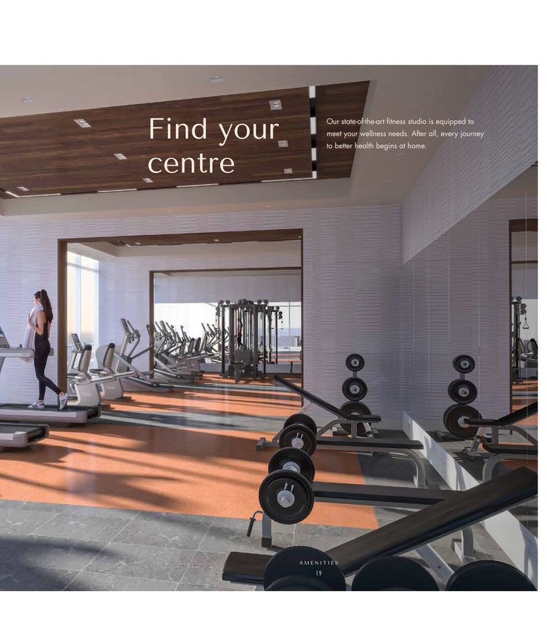 Artist's rendering of the fitness studio