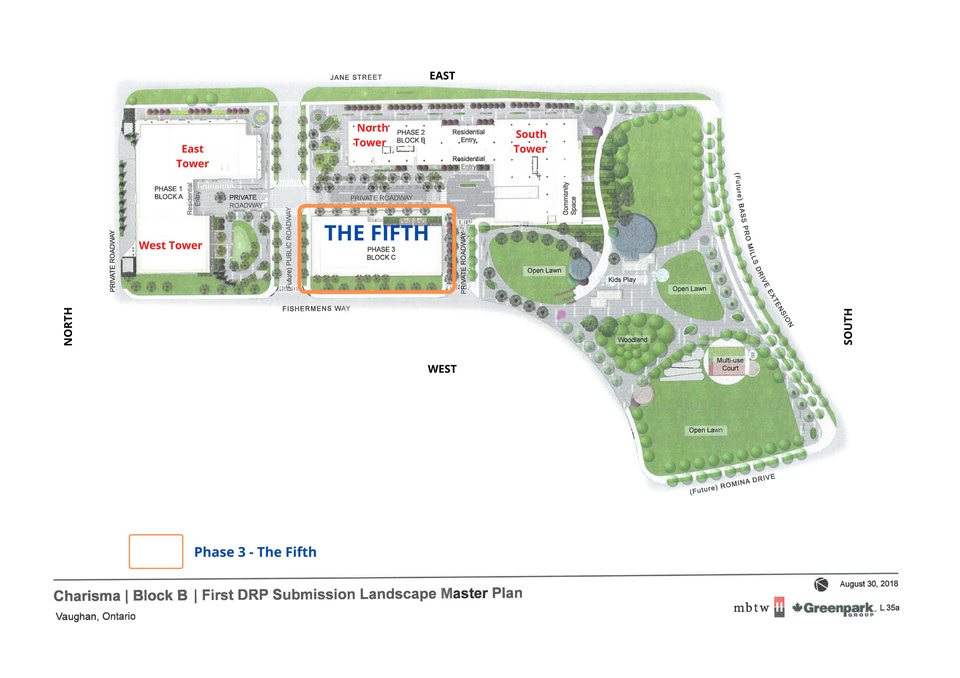 Illustrative master site plan highlighting The Fifth within Charisma