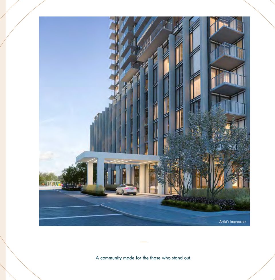 Artist's rendering showing the contemporary architecture of The Fifth at Charisma
